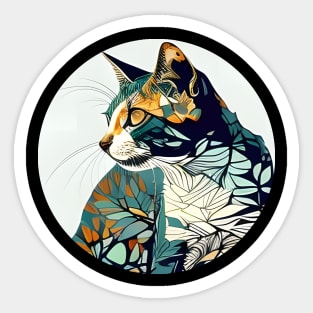 The Cat Lovers Colorful Pop Art - Cute Cats Sticker